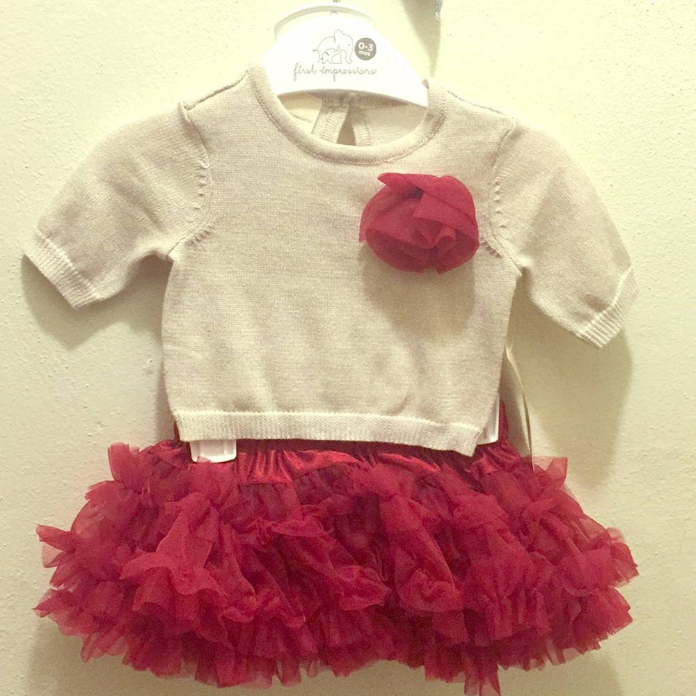 Girl Dressy Dark Ruby 2 pcs. skirt Set NWT 0-3 mos